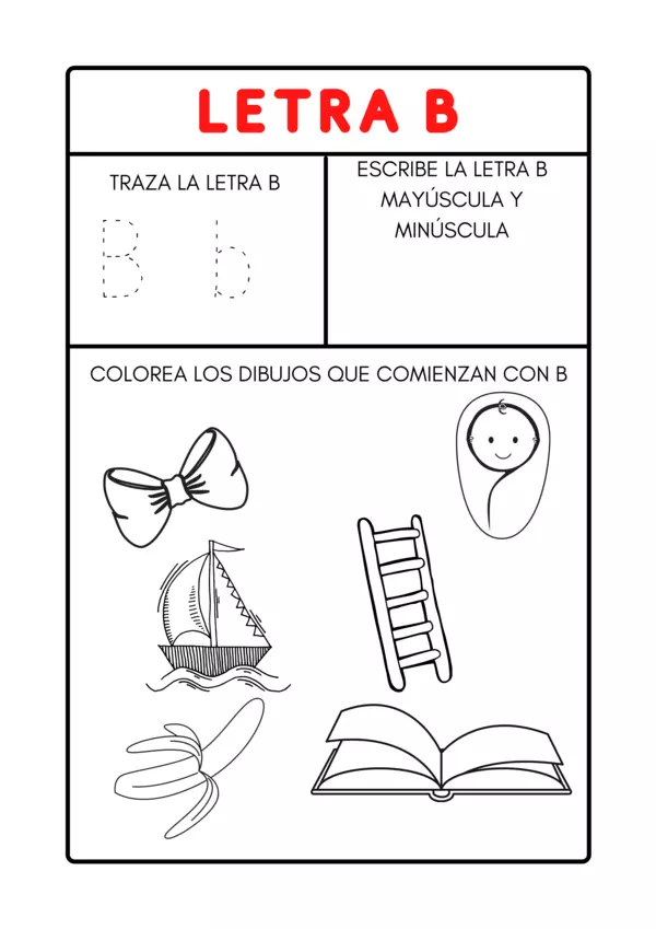 Reconocimiento de letras. La letra B