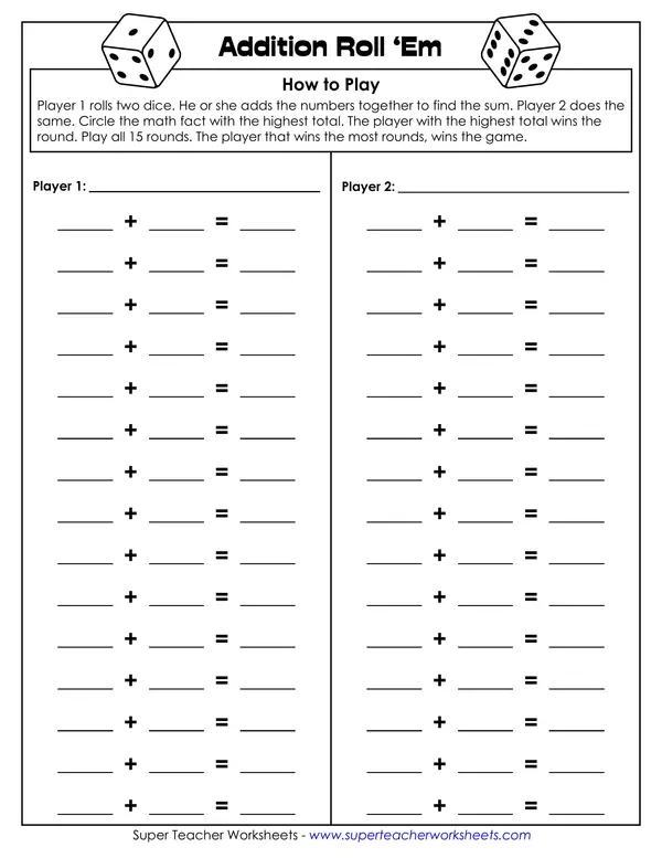 Addition roll'em