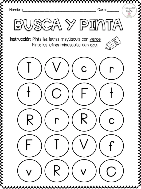 Busca y pinta las consonantes (2) 🎨