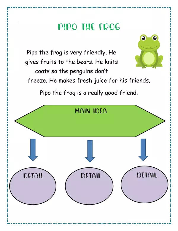 Worksheet Main Idea and Details