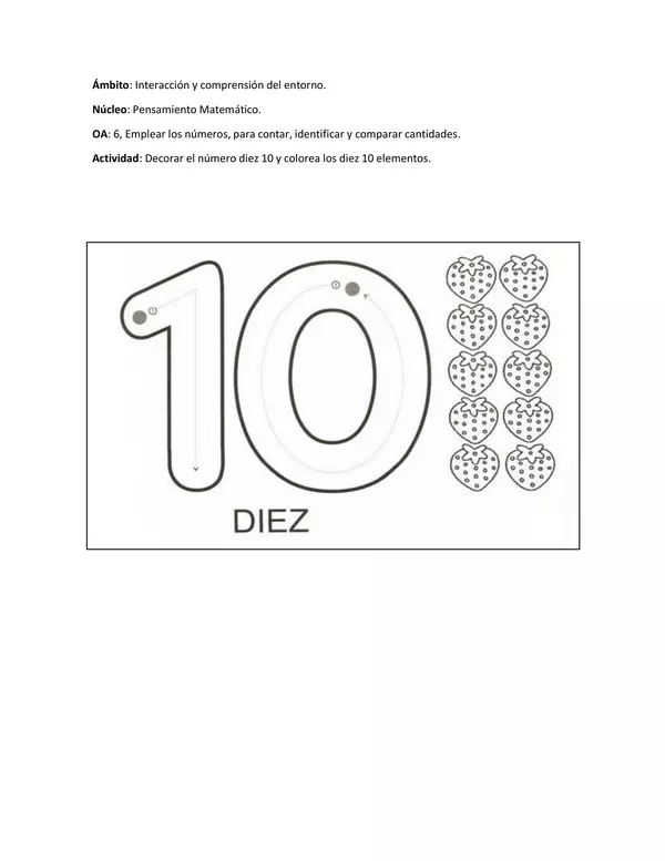 Reconocimiento de números "El diez 10"