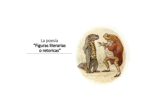 La poesía figuras literarias "Comparación y personificación"