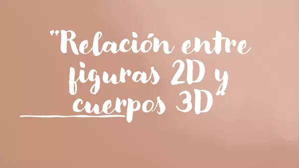 "Relación entre figuras 2D y cuerpos 3D"