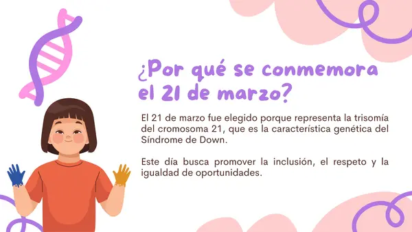 Día Mundial del Síndrome de Down (21 de marzo)