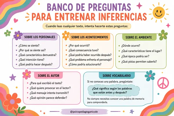 Banco de preguntas para entrenar inferencias 