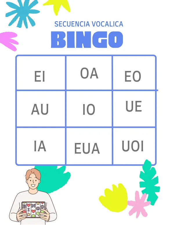 BINGO SECUENCIA VOCALICA - CONCIENCIA FONOLOGICA