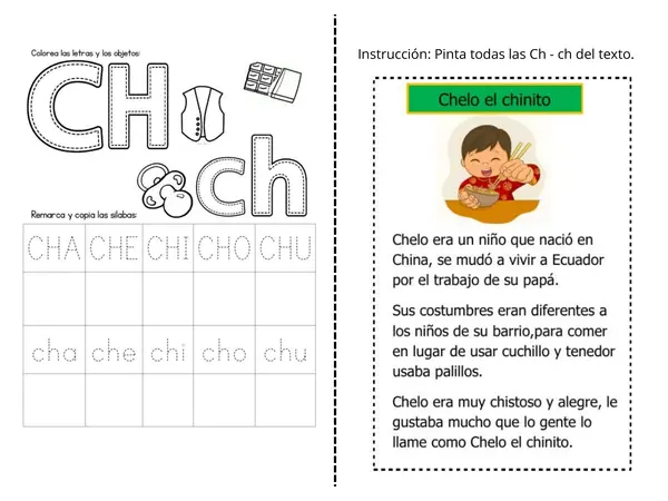 Uso de la Ch - Dígrafo Ch