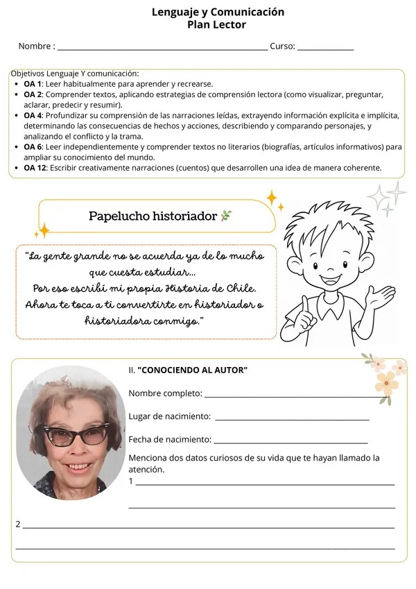 Ficha Papelucho Historiador