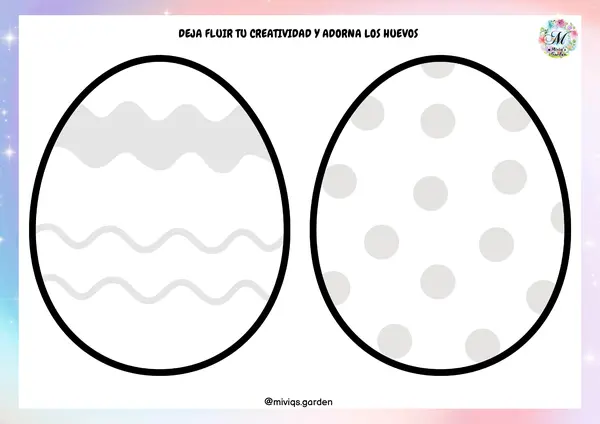 Adornando Huevos de Pascua (Motricidad Fina)