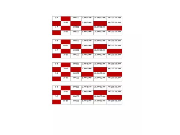 Bingo de restas "cálculos mentales"