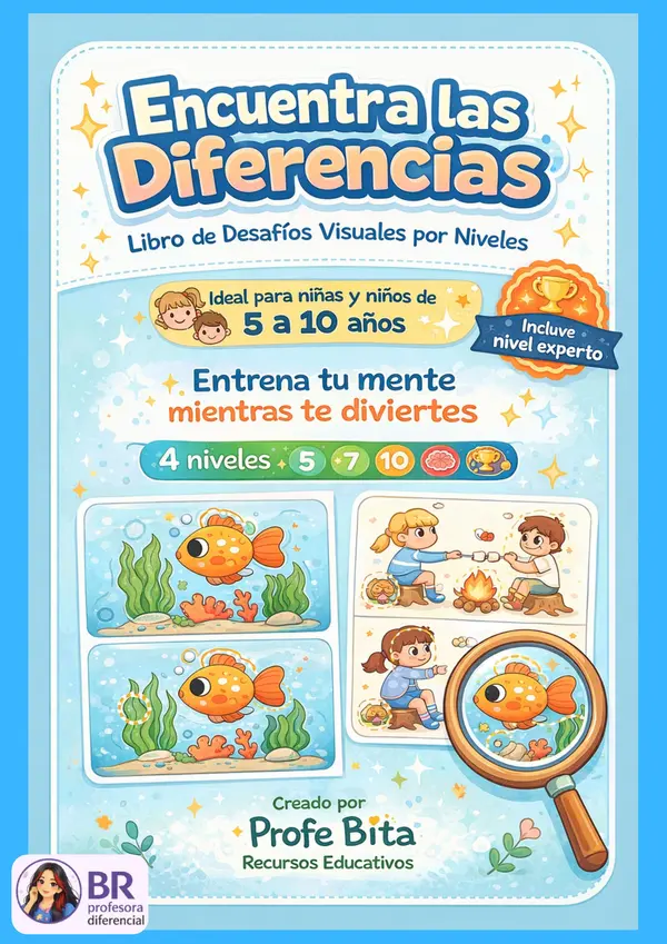 Encuentra las Diferencias – Cuadernillo por Niveles (5 a 10 años)