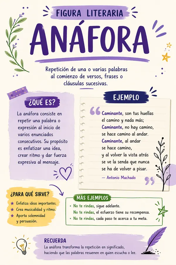 Figura literaria Anáfora