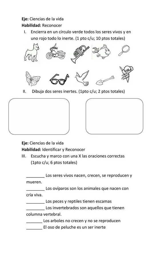Evaluación de seres vivos y sus hábitats 