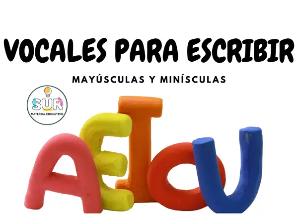 Vocales mayúsculas y minúsculas para escribir