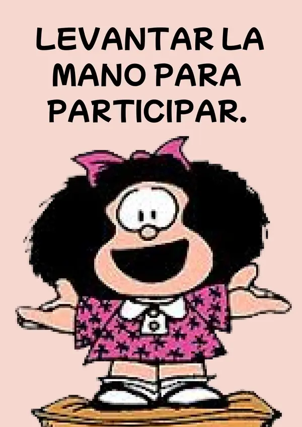 REGLAS DE LA SALA DE CLASES MAFALDA
