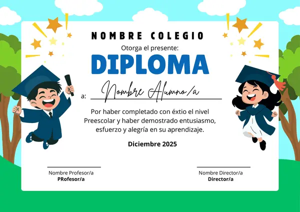 DIPLOMAS GRADUACIÓN 2025 EDITABLES 