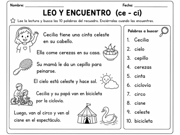 Comprensión lectora letra C