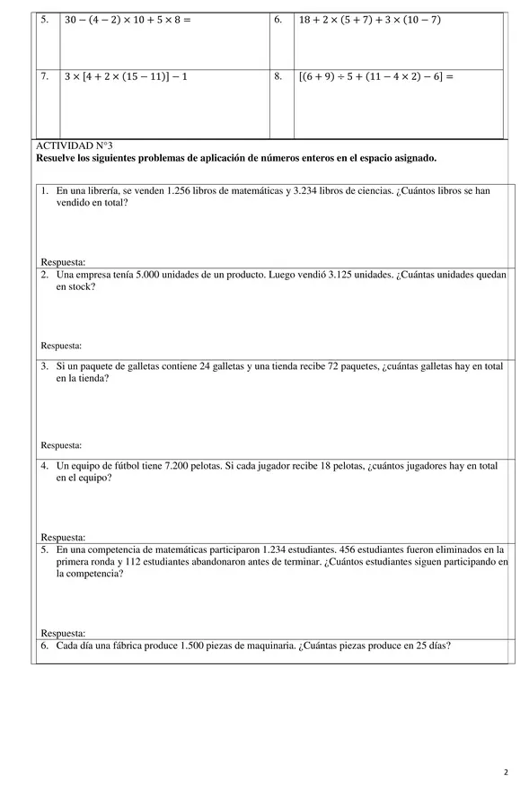 GUÍA DE OPERATORIA CON NÚMEROS NATURALES