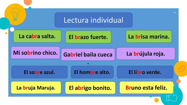 Ppt Lectura  con grupos consonanticos br