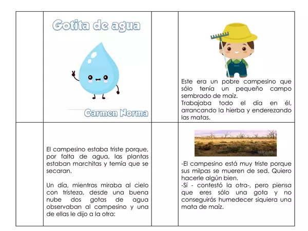 "Mini libro, Gotita de agua"