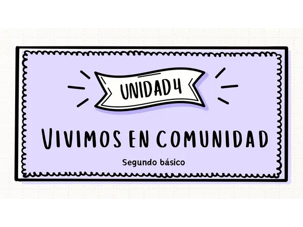 UNIDAD 4 VIVIMOS EN COMUNIDAD - SEGUNDO BÁSICO - HGCS - (PARTE 1)