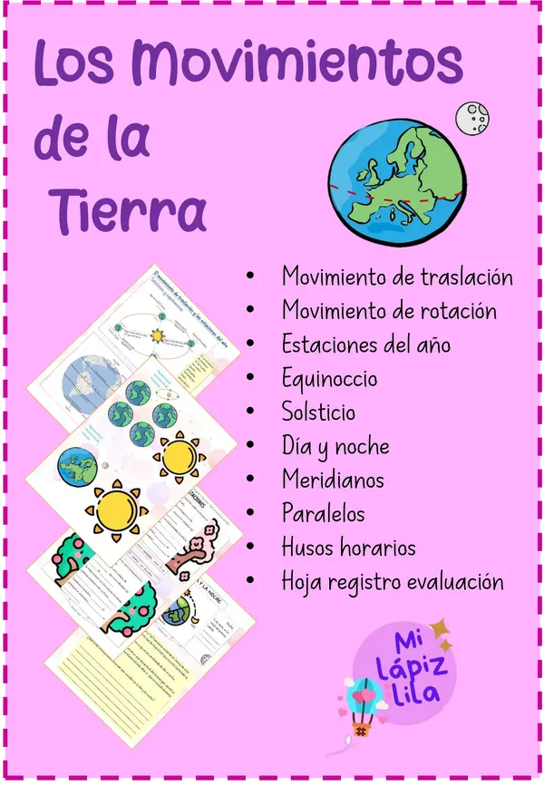 UNIDAD DIDÁCTICA MOVIMIENTOS DE LA TIERRA Y SUS "CONSECUENCIAS"