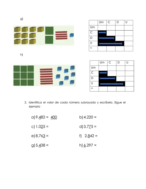 Guía de trabajo - matemáticas 4to básico