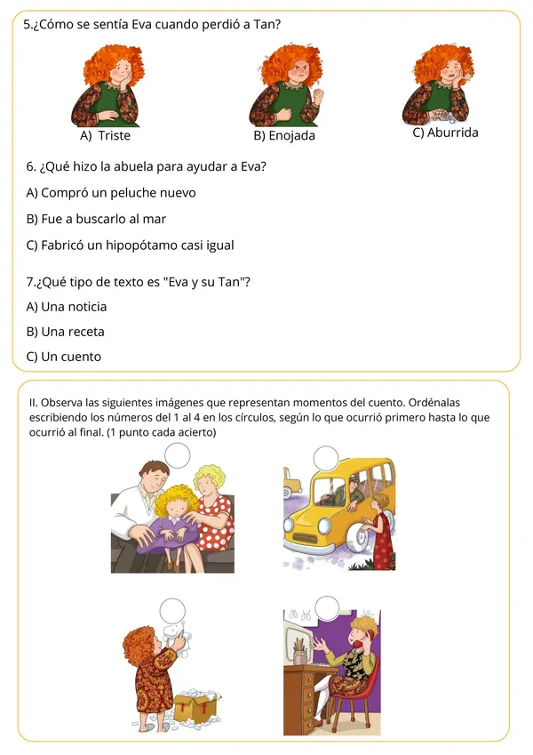 Evaluación Plan Lector "Eva y su Tan"