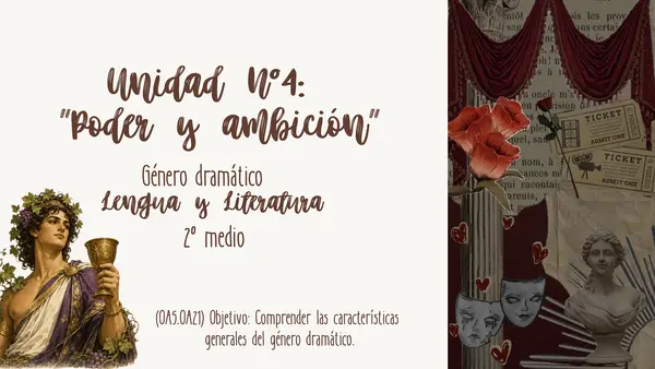 PPT Lengua y Literatura – 2° Medio | Unidad 4: Poder y ambición