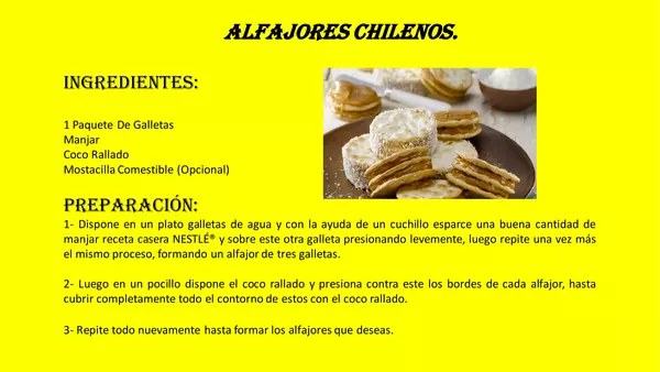 Receta de alfajores chilenos