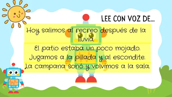 Juego de lectura expresiva