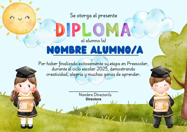 DIPLOMAS GRADUACIÓN 2025 EDITABLES 