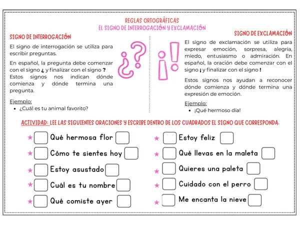 Signos de interrogación y exclamación