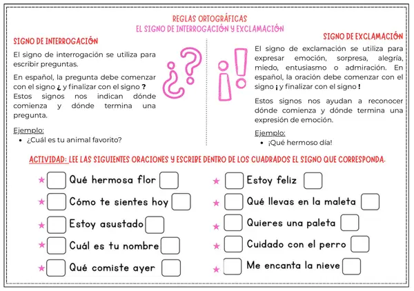 Signos de interrogación y exclamación