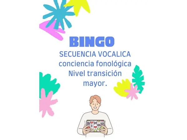 BINGO SECUENCIA VOCALICA - CONCIENCIA FONOLOGICA