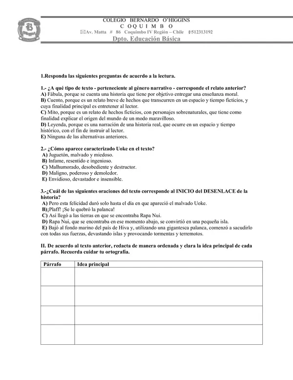 comprensión de lectura