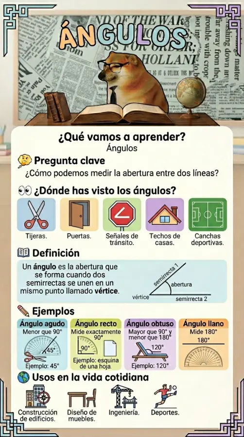 Afiche Geometría Ángulos