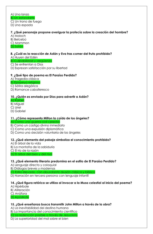 Prueba Lectura - El paraíso perdido 