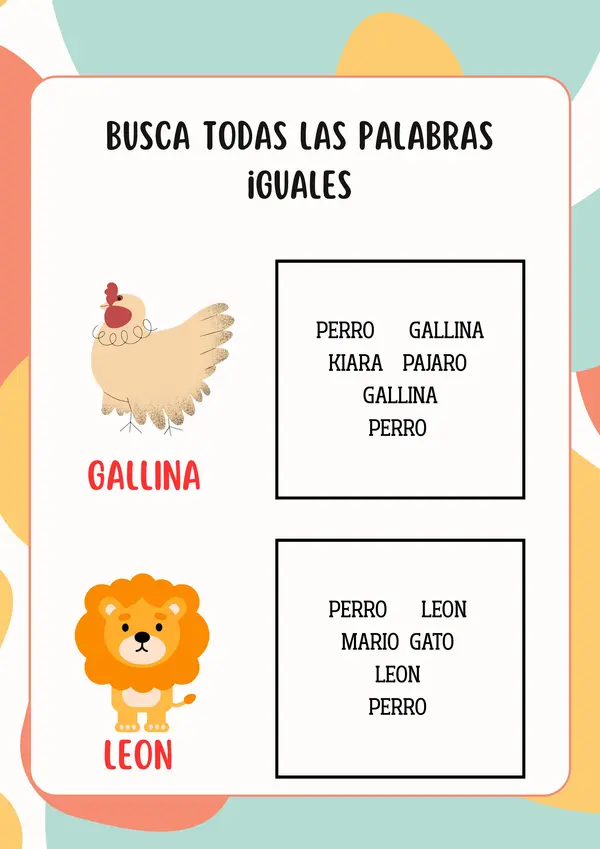 Cuadernillo de animales