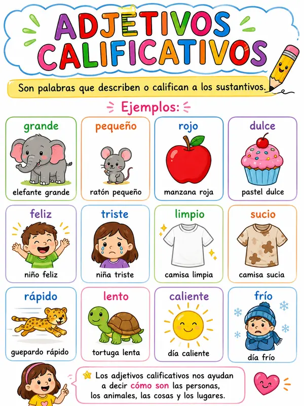 adjetivos calificativos 