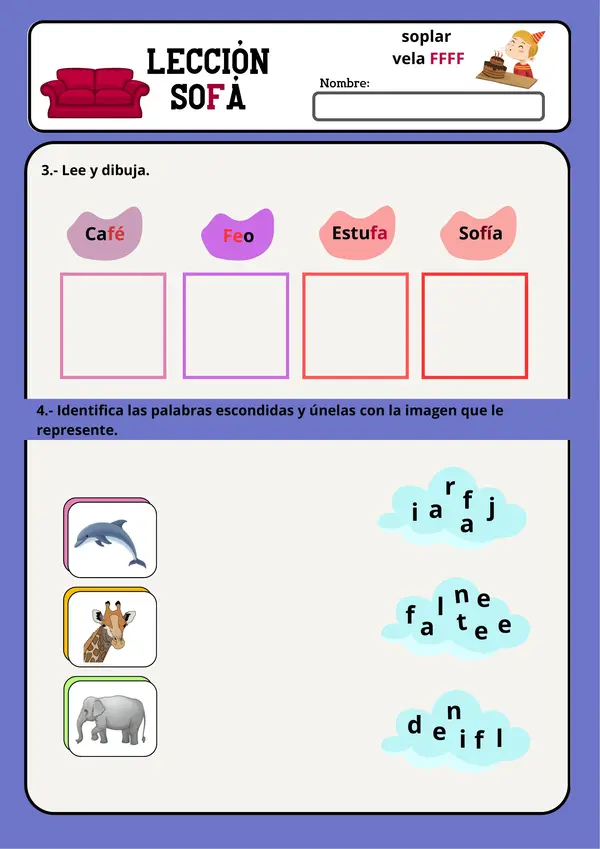 Lección Sofá - Metodo Matte (LETRA F)