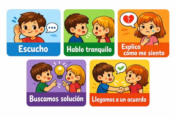 🤝✨ Tarjetas de Resolución de Conflictos para el Aula ✨🤝