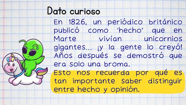 Hecho y opinión