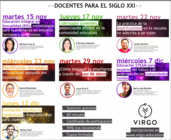 Noviembre y Diciembre - Formación contínua para docentes de Latinoamérica