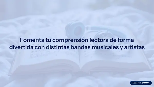 Fomenta la comprensión lectora con este PDF de artistas y bandas musicales.