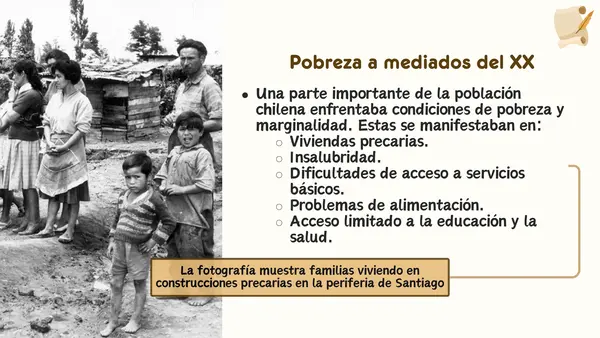 Pobreza en la sociedad chilena de mediados del siglo XX | Segundo Medio