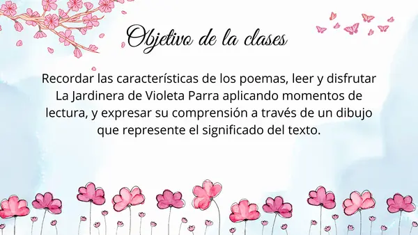 Recurso de poesía para 6° básico – La Jardinera 🌱✨