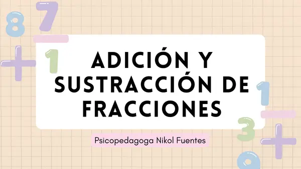 Suma y Resta de fracciones