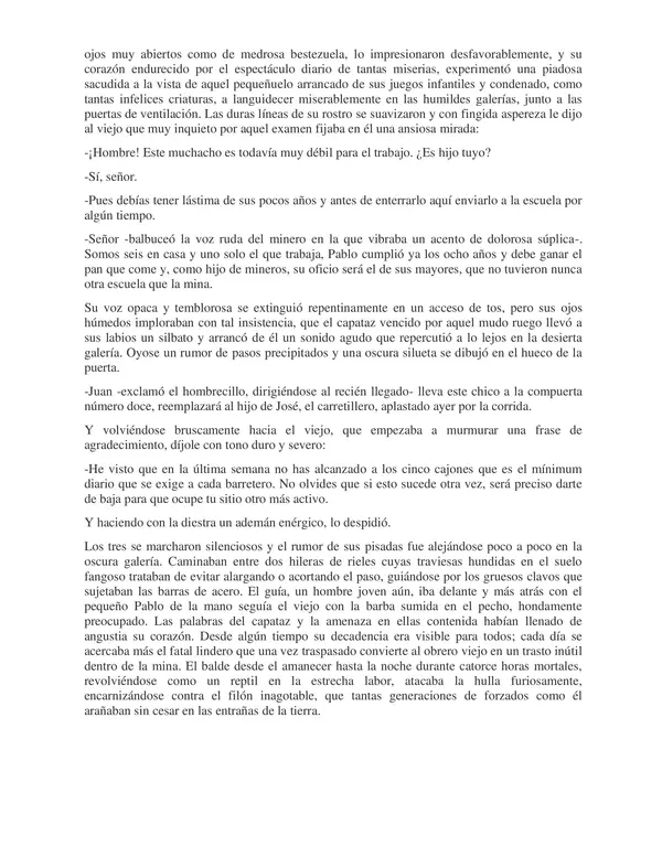 Cuento - LA COMPUERTA N°12 (Baldomero Lillo) | profe.social