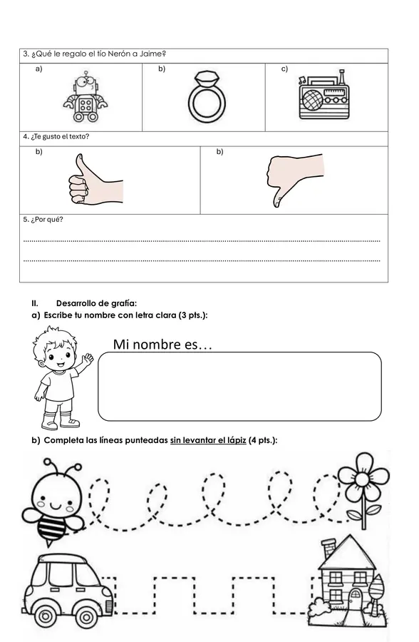 EVALUACIÓN DIAGNOSTICA PRIMERO BÁSICO PIE